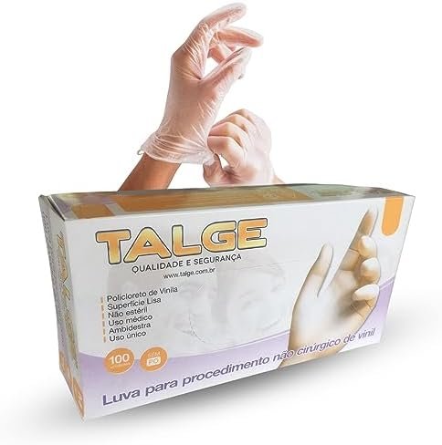 LUVA VINIL SEM PÓ C/100 P