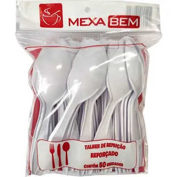 COLHER REFEIÇÃO REFORÇADA BR C/50 UN