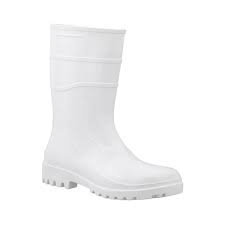 BOTA PVC CANO CURTO BRACOL BRANCO S/FORRO  35