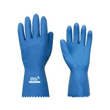 LUVA LATEX VENIZ SILVER SLIM AZUL VOLK G